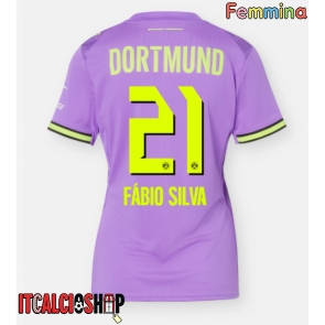 Borussia Dortmund Fabio Silva #21 Terza Maglia Femmina 2026-27 Manica Corta